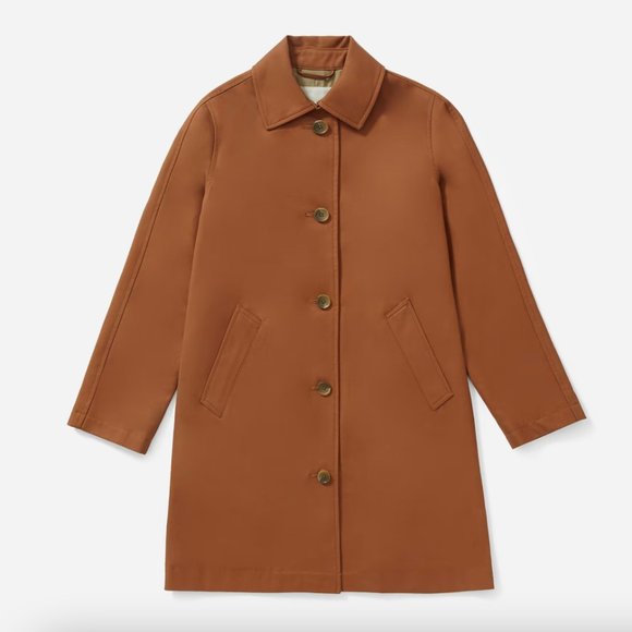 Everlane Mac Coat in Cocoa Brown Size 2 Cotton - Picture 1 of 7
